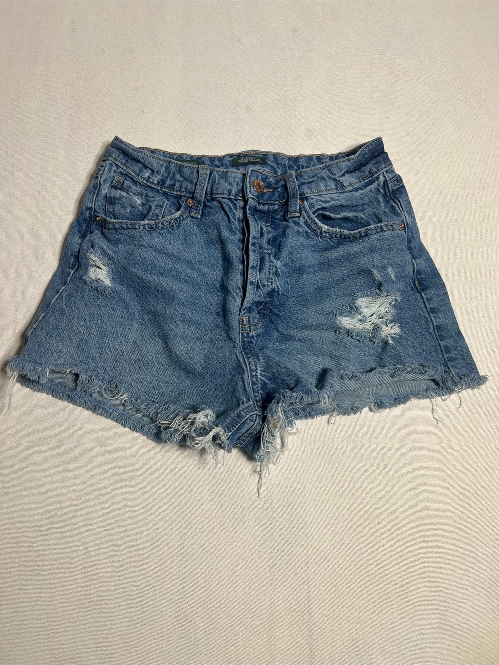 wild fable Distressed Light Blue Denim Jean Shorts